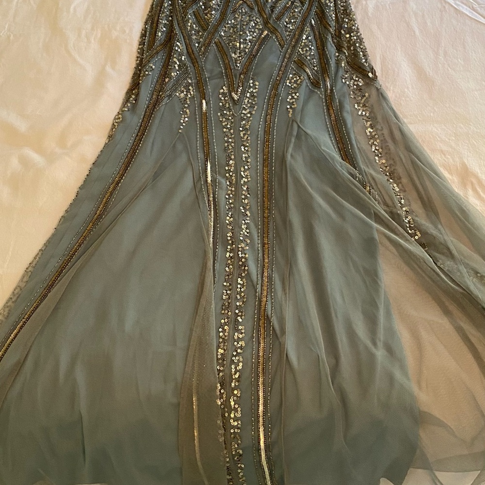 Embellished Maxi Dress in Elegant Gray